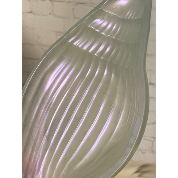 Handcrafted Resin SeaShell soap Trinket Tray Bathroom Decor Pearl White - Picture 7 of 9